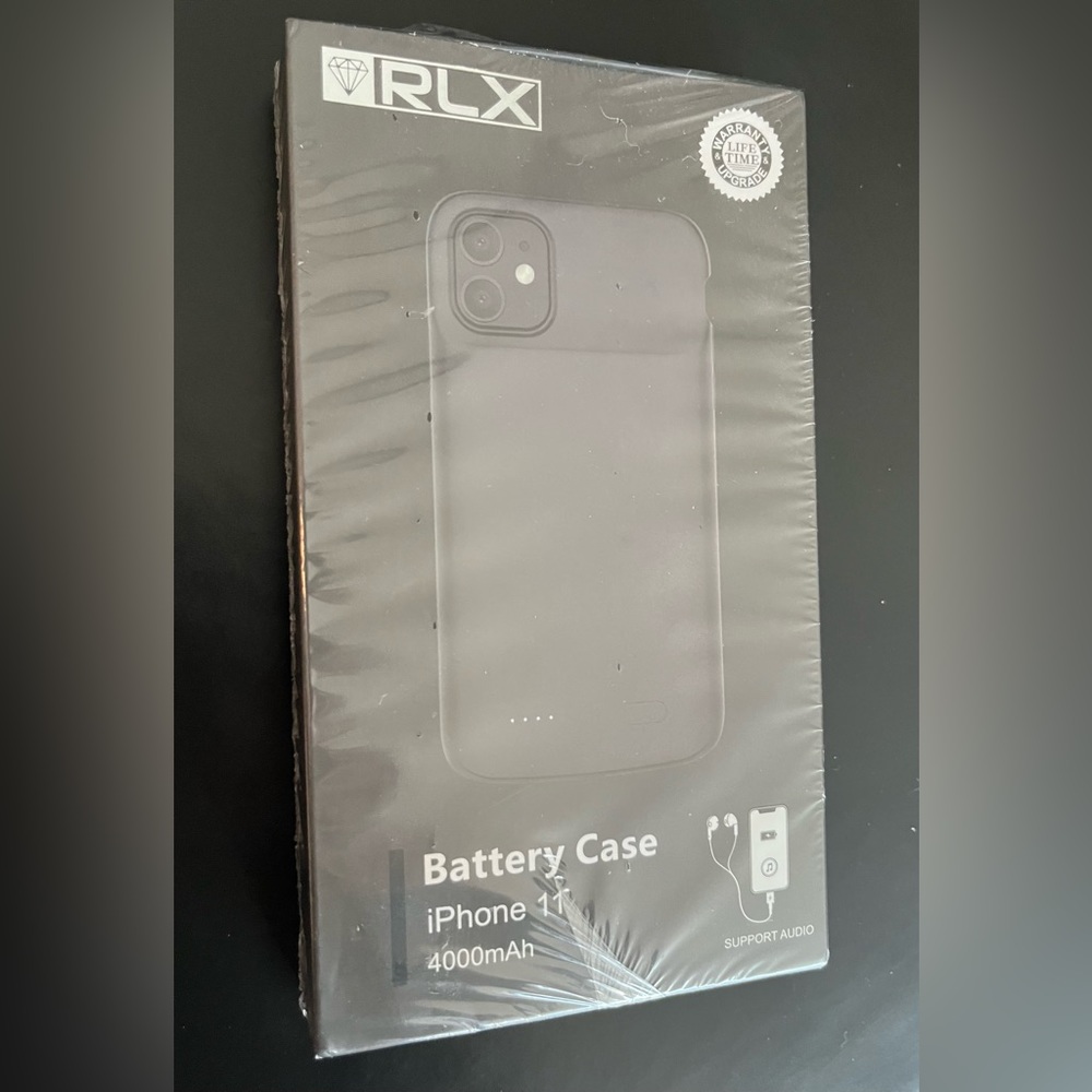 Black Battery Phone Case for iPhone 11 / XR Battery Phone Case (New in Package)